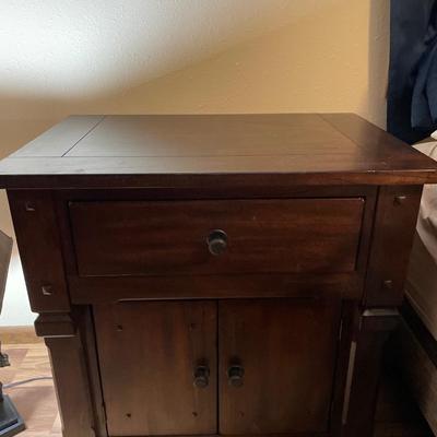 Dark wood night stand