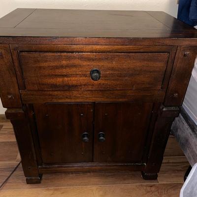 Dark wood night stand