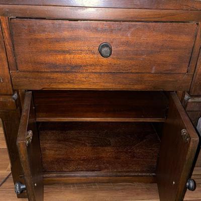 Dark wood night stand