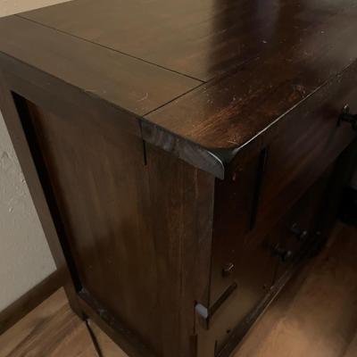 Dark wood night stand