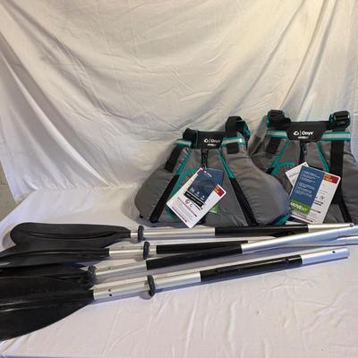 Onyx Adult PFDs & Sea Eagle Kayak Paddles (B2-ES)