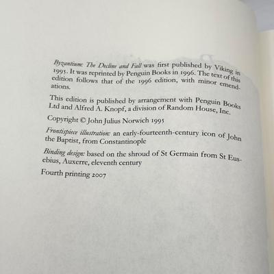 LOT 5L: 2007 Folio Society Byzantium by John Julius Norwich 3-Book Box Set