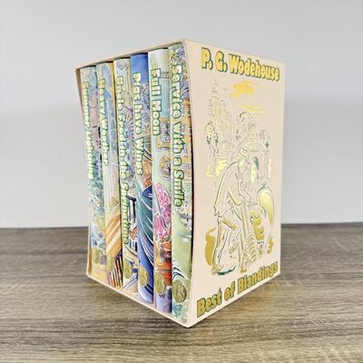 LOT 7L: 2004 Folio Society P. G. Wodehouse Best of Blandings 5-Book Box Set Illustrated by Paul Cox