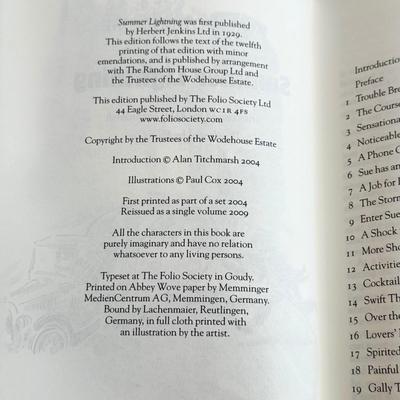 LOT 7L: 2004 Folio Society P. G. Wodehouse Best of Blandings 5-Book Box Set Illustrated by Paul Cox