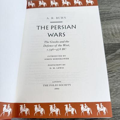 LOT 9L: Folio Society Books - 2006 Redcoats and Rebels by Christopher Hibbert, 2002 The Persian Wars by A. R. Burn & 2015 Agincourt...