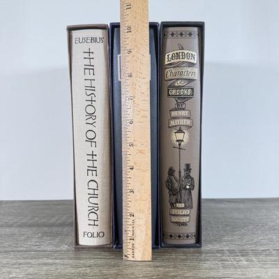 LOT 10L: Folio Society - 2010 London Characters & Crooks by Henry Mayhew, 2007 Queen Victoria by Elizabeth Longford & 2011 The...