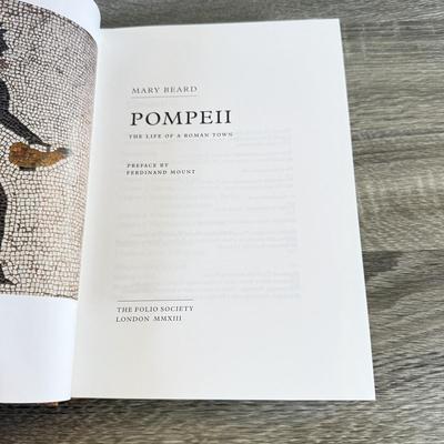 LOT 11L: Folio Society Books - 2011 The Earth: An Intimate History by Richard Fortey, 2008 Pompeii by Mary Beard & 2007 Pompeii &...