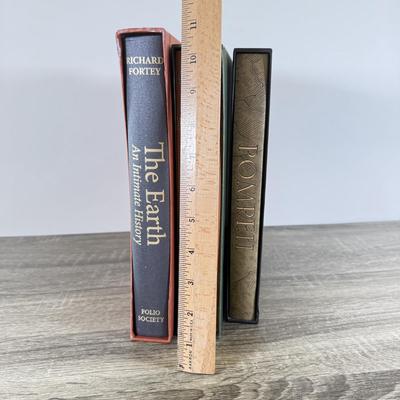 LOT 11L: Folio Society Books - 2011 The Earth: An Intimate History by Richard Fortey, 2008 Pompeii by Mary Beard & 2007 Pompeii &...