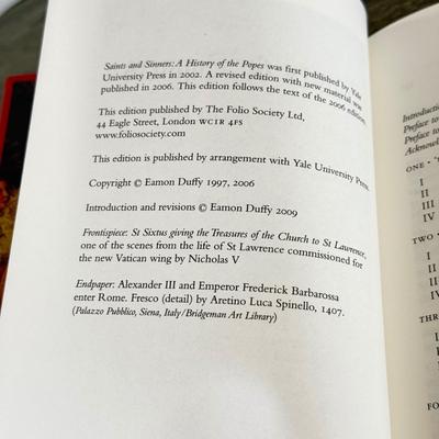 LOT 12L: Folio Society Books - 2009 Saints & Sinners by Eamon Duffy, 2009 Crime Stories from the 'Strand' & 2008 The...