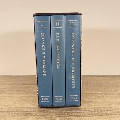 LOT 14L: 1993 Folio Society Pax Britannica by James Morris 3-Volume Box Set