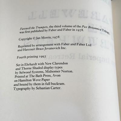 LOT 14L: 1993 Folio Society Pax Britannica by James Morris 3-Volume Box Set