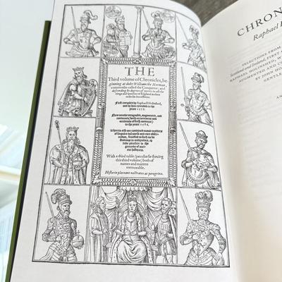 LOT 16L: Folio Society Books - 2012 Chronicles by Raphael Holinshed, 2002 Thomas Becket by Frank Barlow & 2003 The Rise & Fall of...