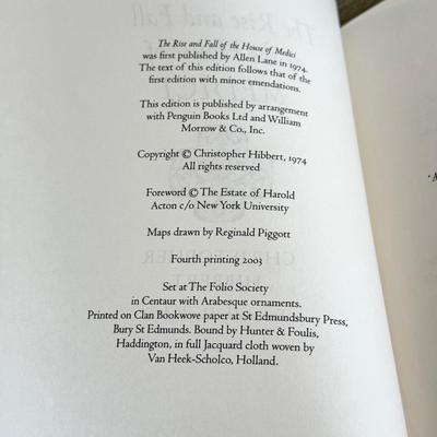 LOT 16L: Folio Society Books - 2012 Chronicles by Raphael Holinshed, 2002 Thomas Becket by Frank Barlow & 2003 The Rise & Fall of...