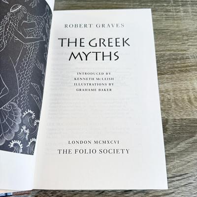 LOT 17L: Folio Society Books - 2005 The Greek Myths by Robert Graves 2-Vol Box Set & 2012 The Campaigns of Alexander by Arrian...