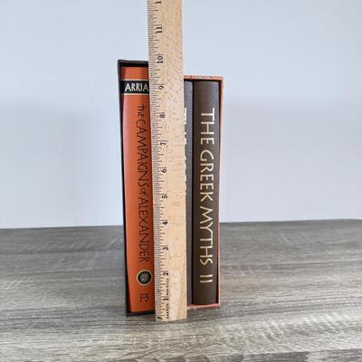 LOT 17L: Folio Society Books - 2005 The Greek Myths by Robert Graves 2-Vol Box Set & 2012 The Campaigns of Alexander by Arrian...
