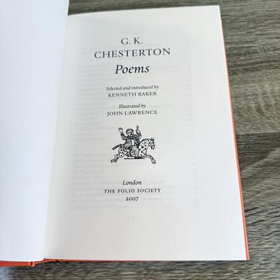 LOT 19L: Folio Society Books - 2005 The Father Brown Stories by G. K. Chesterton 2-Vol Box Set, 2007 G. K. Chesterton Poems & 2013...