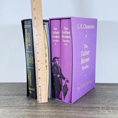 LOT 19L: Folio Society Books - 2005 The Father Brown Stories by G. K. Chesterton 2-Vol Box Set, 2007 G. K. Chesterton Poems & 2013...