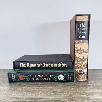 LOT 21L: Folio Society Books - 2010 The Thirty Years War by C. V. Wedgwood, 2011 The War of the Roses by Desmond Seward & 2009 The...