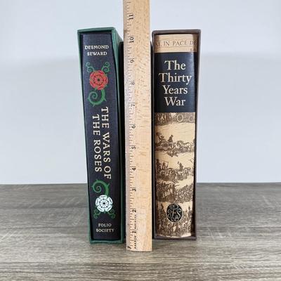 LOT 21L: Folio Society Books - 2010 The Thirty Years War by C. V. Wedgwood, 2011 The War of the Roses by Desmond Seward & 2009 The...