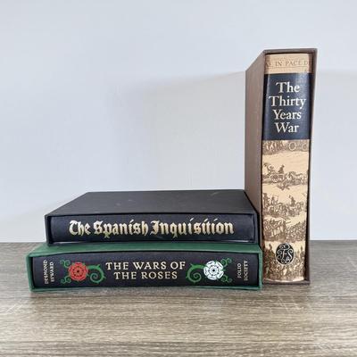 LOT 21L: Folio Society Books - 2010 The Thirty Years War by C. V. Wedgwood, 2011 The War of the Roses by Desmond Seward & 2009 The...