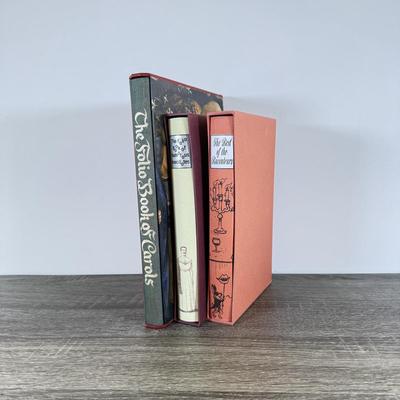 LOT 22L: Folio Society Books - 2007 The Folio Book of Carols, 2004 The Best of the Raconteurs & 2013 The Folio Book of Humorous...