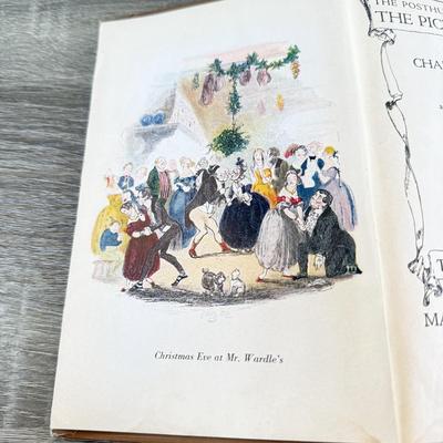 LOT 24L: Antique / Vintage Books by Charles Dickens - Late 1800s Pickwick Papers, Vintage Pickwick Papers & 1930s Sketches by Boz