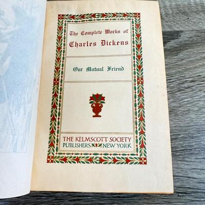 LOT 25L: 1904 Christmas Books/Great Expectations & Our Mutual Friend by Charles Dickens, 1910 Dickens and the Drama by S. J. Adair...