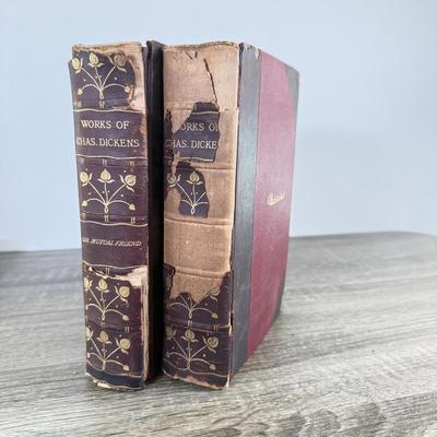 LOT 25L: 1904 Christmas Books/Great Expectations & Our Mutual Friend by Charles Dickens, 1910 Dickens and the Drama by S. J. Adair...