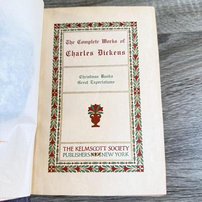LOT 25L: 1904 Christmas Books/Great Expectations & Our Mutual Friend by Charles Dickens, 1910 Dickens and the Drama by S. J. Adair...