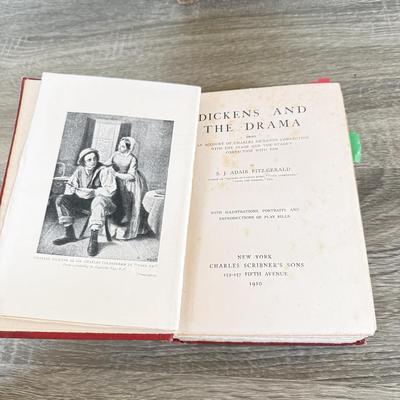 LOT 25L: 1904 Christmas Books/Great Expectations & Our Mutual Friend by Charles Dickens, 1910 Dickens and the Drama by S. J. Adair...