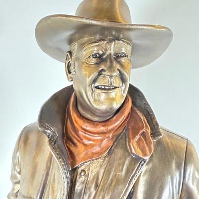 LOT 27L: 2017 Limited Edition Bradford Exchange "Standing Tall: John Wayne" Cold-Cast Bronze Sculpture A0288