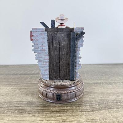 LOT 28L: Bradford Exchange John Wayne: Silver Screen Legend Illuminated Figurines - 2021 "Justice" No. 0216 & 2018...