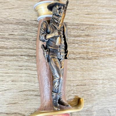 LOT 31L: 2008 Bradford Exchange John Wayne Knife Collection - "True Courage" A2340, "True American" A1872 &...