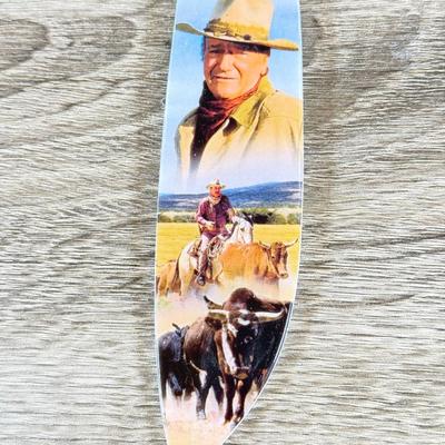 LOT 31L: 2008 Bradford Exchange John Wayne Knife Collection - "True Courage" A2340, "True American" A1872 &...