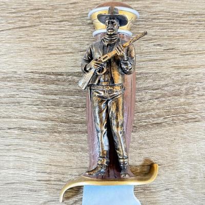 LOT 31L: 2008 Bradford Exchange John Wayne Knife Collection - "True Courage" A2340, "True American" A1872 &...