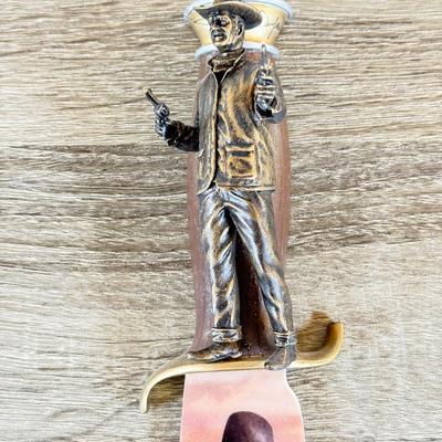 LOT 31L: 2008 Bradford Exchange John Wayne Knife Collection - "True Courage" A2340, "True American" A1872 &...