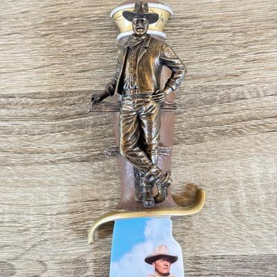 LOT 32L: Bradford Exchange John Wayne Knife Collection - 2007 "On the Range" A2649, 2007 "The Duke" A4585, 2007...