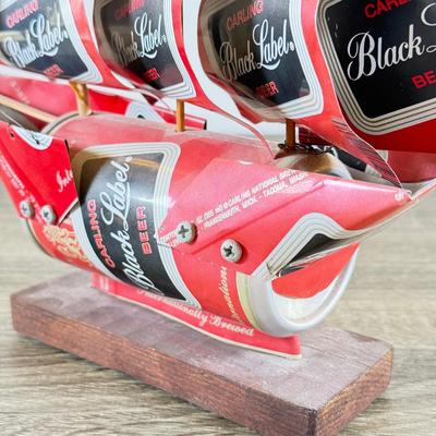 LOT 33L: Black Label Beer Can Ship Sculpture