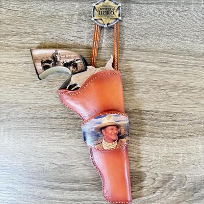 LOT 34L: 2014 Bradford Exchange John Wayne Straight Shooter Collection - "Western Hero," "Sunset Rider" &...