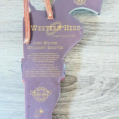 LOT 34L: 2014 Bradford Exchange John Wayne Straight Shooter Collection - "Western Hero," "Sunset Rider" &...