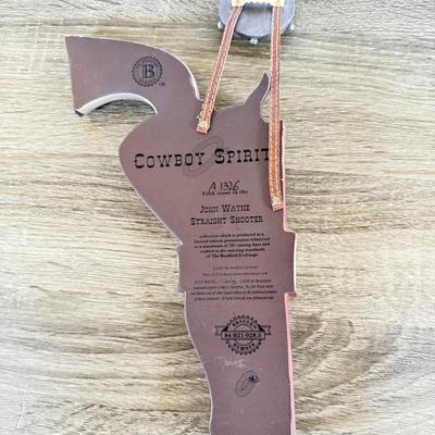 LOT 36L: 2009 Bradford Exchange John Wayne Straight Shooter Collection - "Rough Rider" A4003, "Cowboy Spirit" A1326...