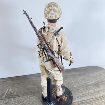 LOT 37L: Sideshow Collectibles 12" John Wayne Military Action Figures
