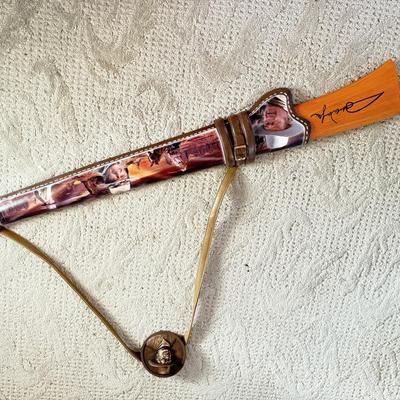 LOT 41L: 2007 Bradford Exchange John Wayne Rifle "An American Legend" A4158 & 2009 Straight Shooter Collection...