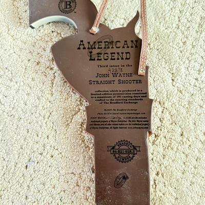 LOT 41L: 2007 Bradford Exchange John Wayne Rifle "An American Legend" A4158 & 2009 Straight Shooter Collection...