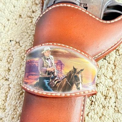 LOT 41L: 2007 Bradford Exchange John Wayne Rifle "An American Legend" A4158 & 2009 Straight Shooter Collection...