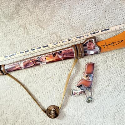 LOT 41L: 2007 Bradford Exchange John Wayne Rifle "An American Legend" A4158 & 2009 Straight Shooter Collection...