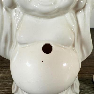 LOT 44L: Pair of Benihana of Tokyo Happy Buddha Porcelain Tiki Mugs