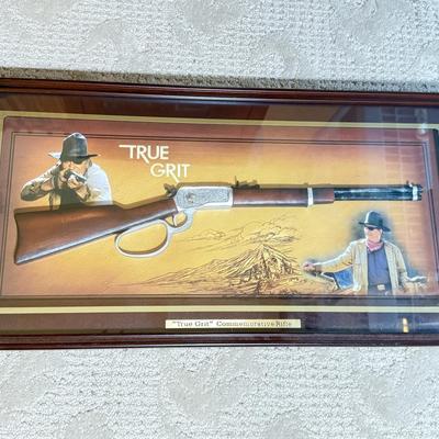 LOT 46L: 2013 Bradford Exchange "True Grit" Commemorative Rifle A0011, 2019 John Wayne: Western Icon Masterpiece Wall Decor...
