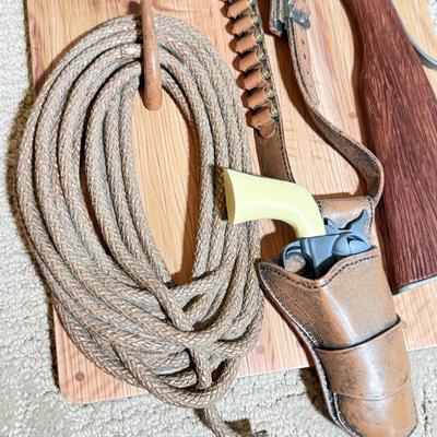 LOT 46L: 2013 Bradford Exchange "True Grit" Commemorative Rifle A0011, 2019 John Wayne: Western Icon Masterpiece Wall Decor...