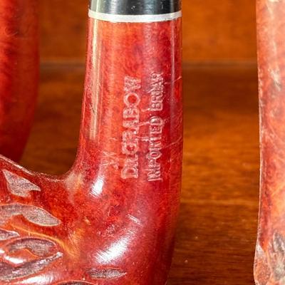 LOT 51M: Pipe Rack made in Italy, Boddingtons Bitter Ashtray w/ Collection of Pipes - Dr. Grabow, Italy, Angelo, Czech & More